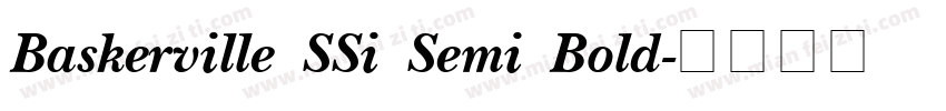 Baskerville SSi Semi Bold字体转换